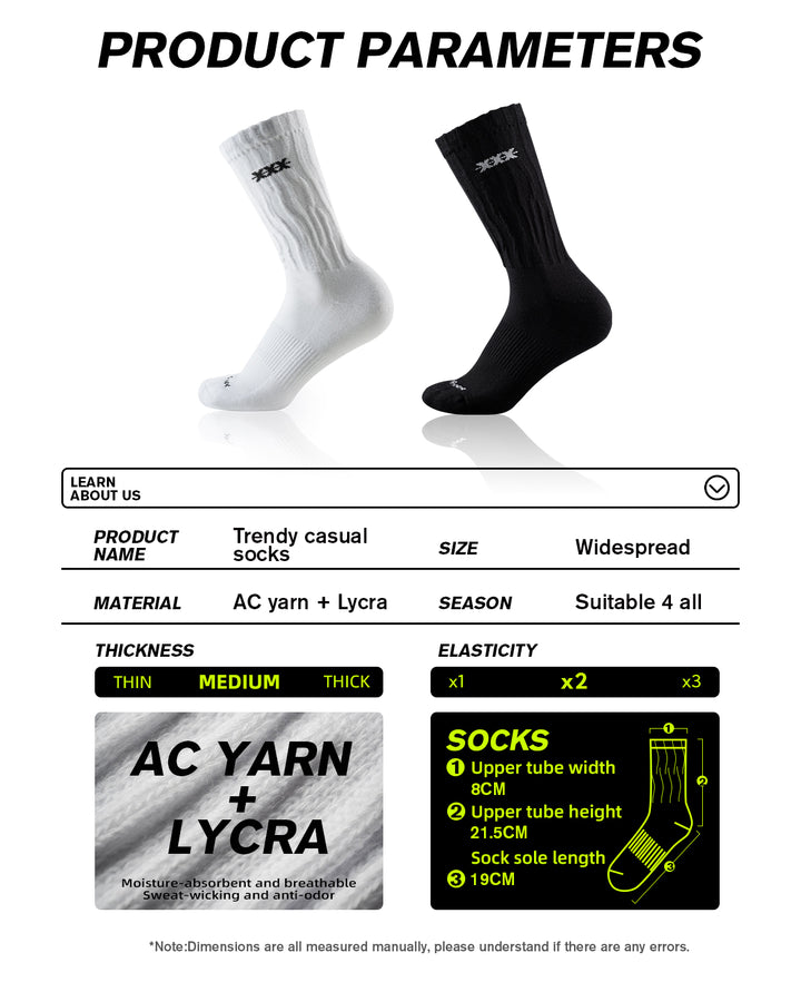 HideFxxx Trendy Causal Socks (2 pairs) HideFxxx Trendy Causal Socks (2 pairs)