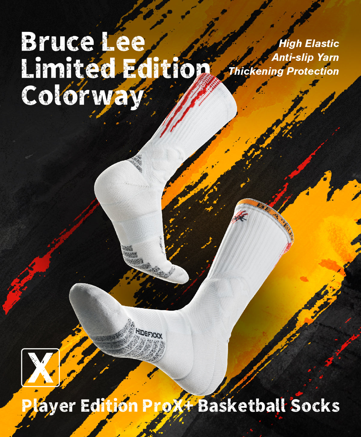 X-<br>Player Edition ProX+<br>Basketball Socks<br>Bruce Lee Limited Edition